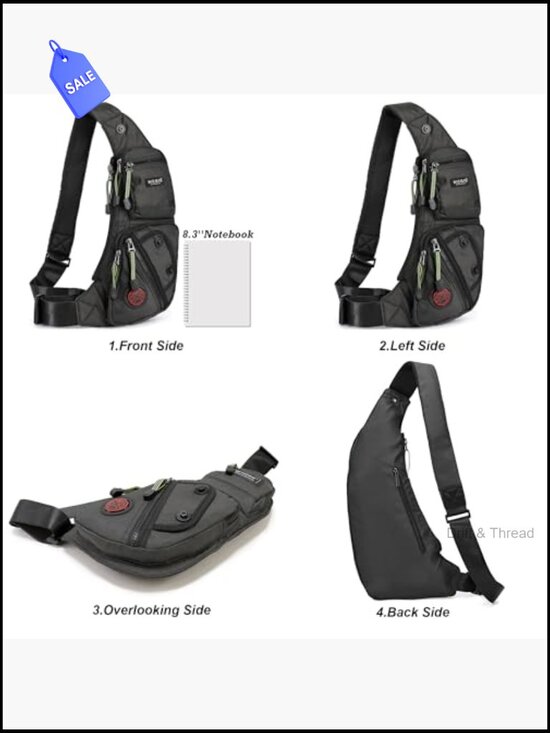 Sling Bag Chest Shoulder Backpack Crossbody Casual Daypack for Men Women main image 5